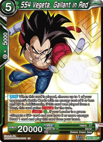 SS4 Vegeta, Gallant in Red (BT31-050) [Impact Beyond Dimensions] Parallel Foil