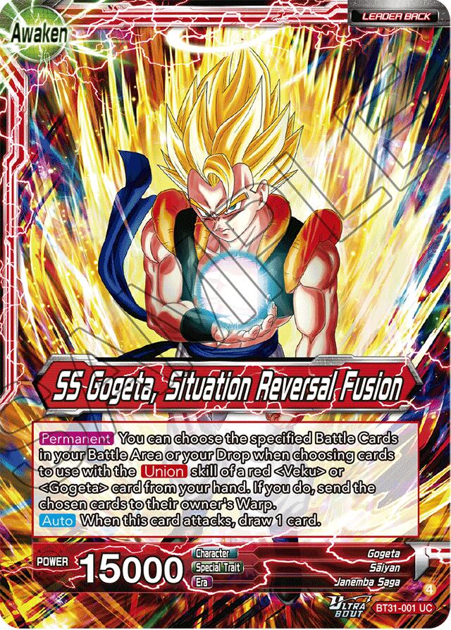 Son Goku & Vegeta // SS Gogeta, Situation Reversal Fusion (BT31-001) [Impact Beyond Dimensions] Parallel Foil