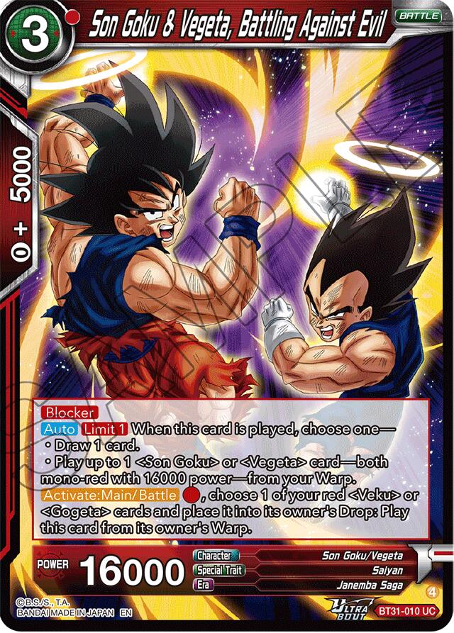 Son Goku & Vegeta, Battling Against Evil (BT31-010) [Impact Beyond Dimensions] Parallel Foil