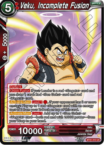 Veku, Incomplete Fusion (BT31-013) [Impact Beyond Dimensions] Parallel Foil