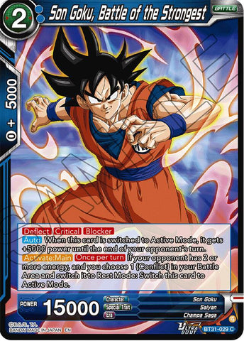 Son Goku, Battle of the Strongest (BT31-029) [Impact Beyond Dimensions] Parallel Foil
