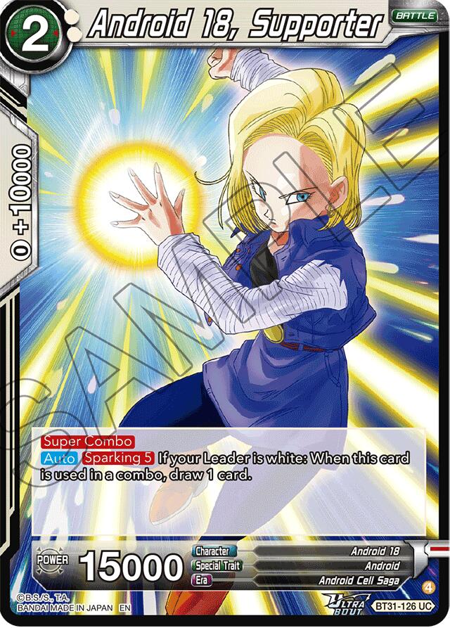 Android 18, Supporter (BT31-126) [Impact Beyond Dimensions] Parallel Foil