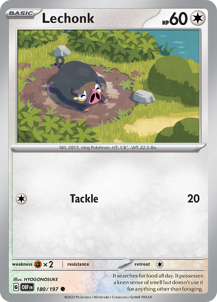 Lechonk (180/197) [Scarlet & Violet: Obsidian Flames] Reverse Holofoil