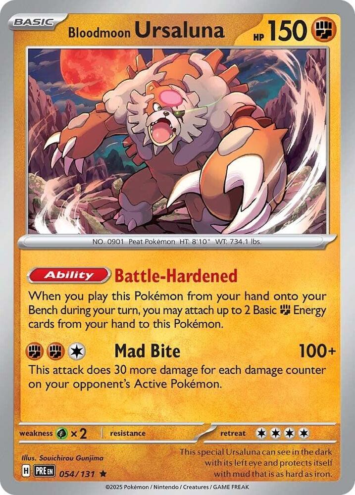 Bloodmoon Ursaluna (054/131) [Scarlet & Violet: Prismatic Evolutions] Reverse Holofoil
