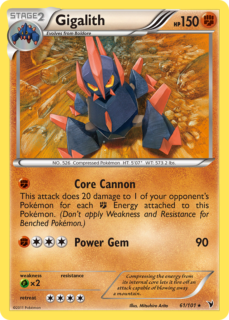 Gigalith (61/101) [Black & White: Noble Victories] Reverse Holofoil