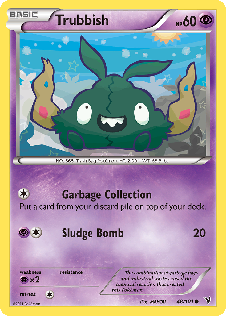 Trubbish (48/101) [Black & White: Noble Victories] Reverse Holofoil