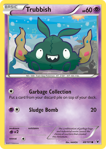 Trubbish (48/101) [Black & White: Noble Victories] Reverse Holofoil