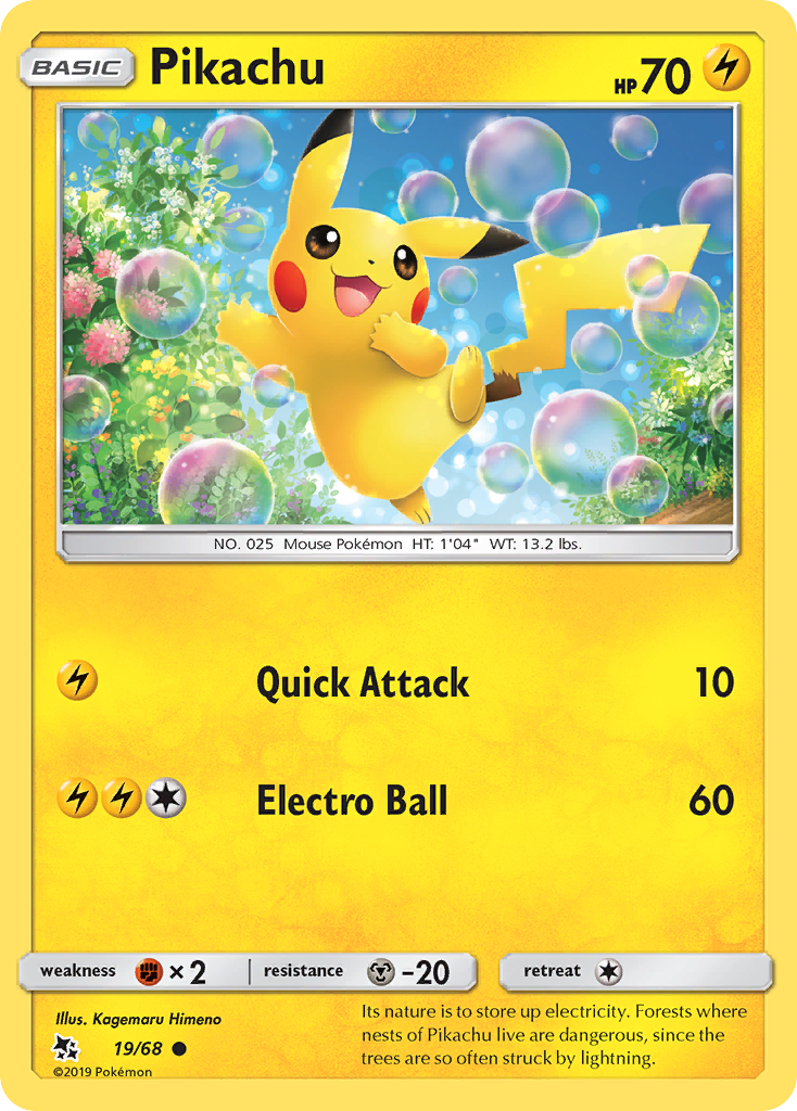 Pikachu (19/68) [Sun & Moon: Hidden Fates] Reverse Holofoil