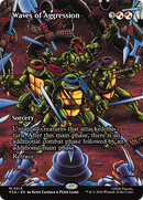 Waves of Aggression (Borderless) [Teenage Mutant Ninja Turtles Eternal-Legal] Foil