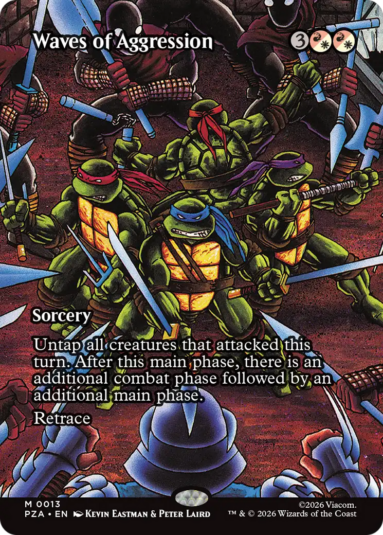 Waves of Aggression (Borderless) [Teenage Mutant Ninja Turtles Eternal-Legal] Foil