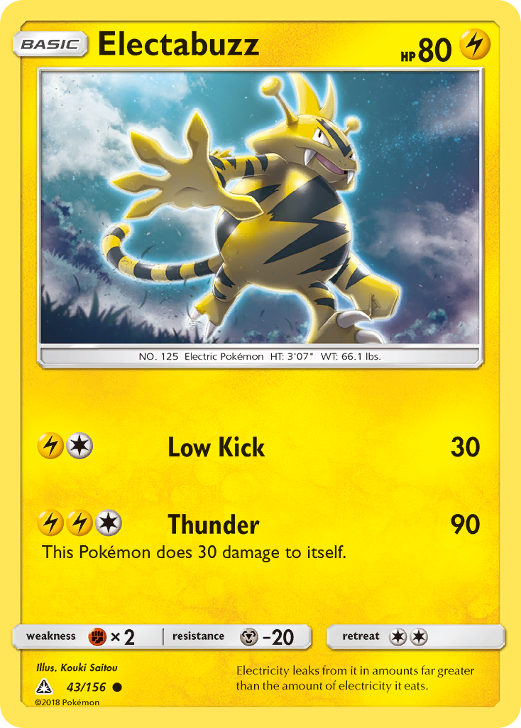 Electabuzz (43/156) [Sun & Moon: Ultra Prism] Reverse Holofoil
