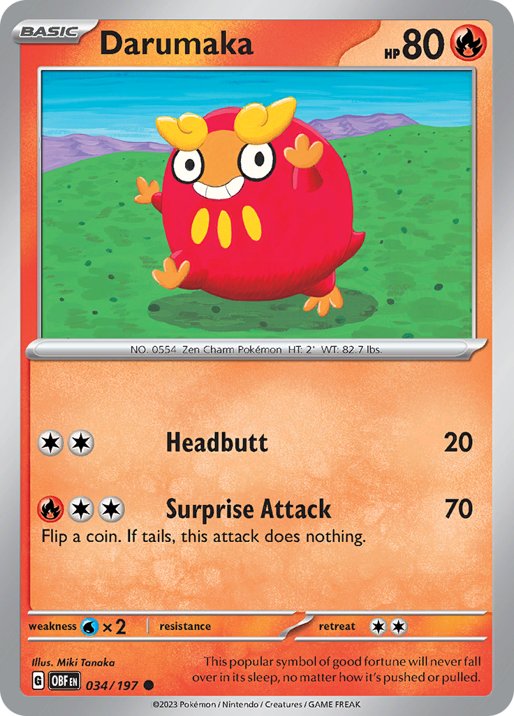 Darumaka (034/197) [Scarlet & Violet: Obsidian Flames] Reverse Holofoil