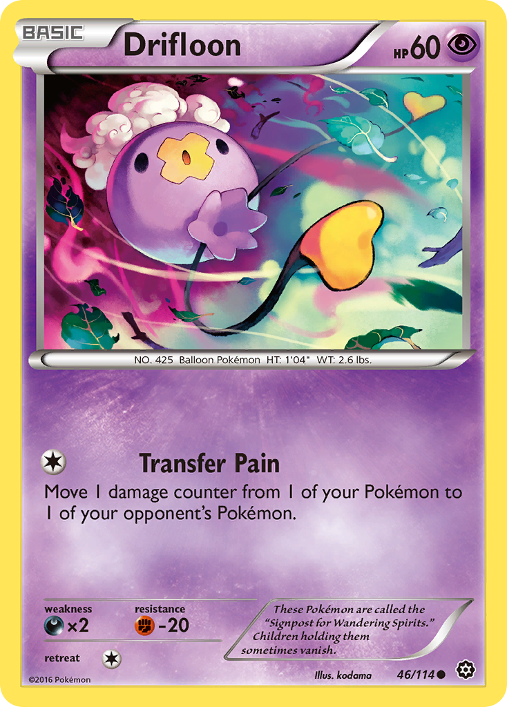 Drifloon (46/114) [XY: Steam Siege] Reverse Holofoil