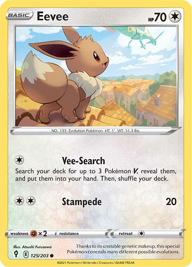 Eevee (125/203) [Sword & Shield: Evolving Skies] Reverse Holofoil