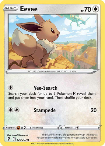 Eevee (125/203) [Sword & Shield: Evolving Skies] Reverse Holofoil