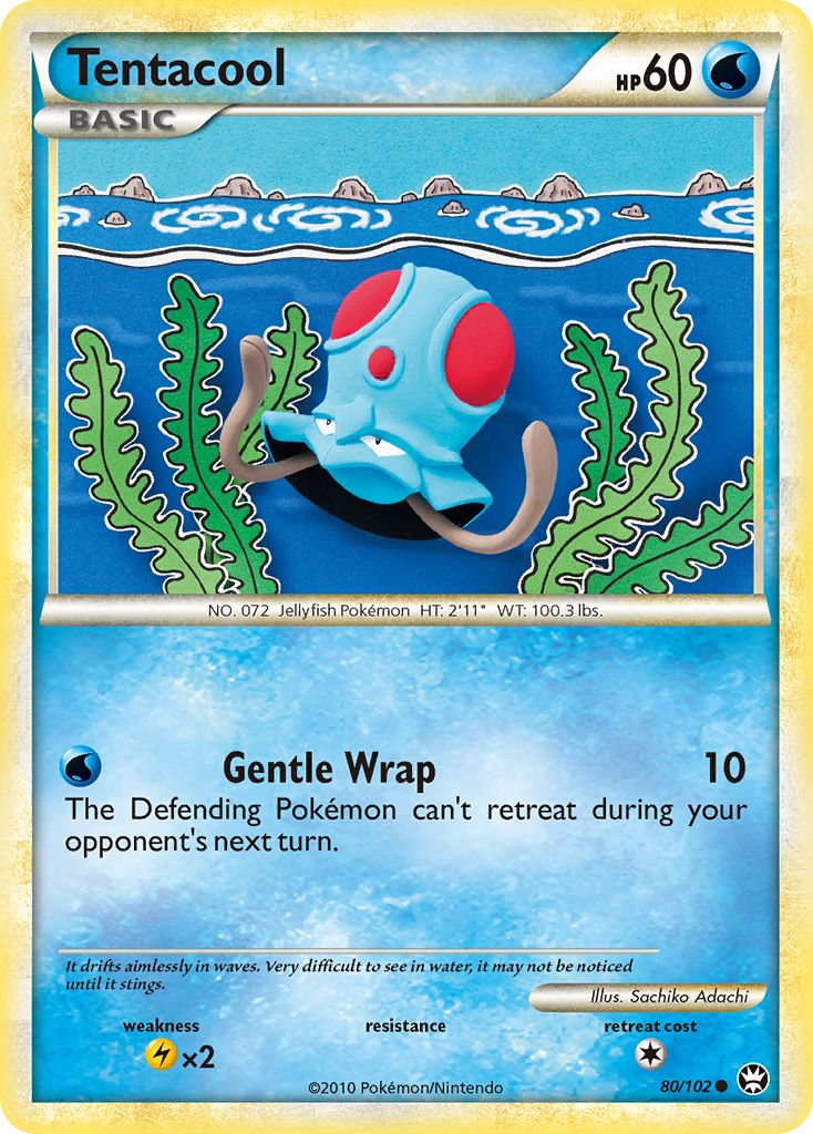 Tentacool (80/102) [HeartGold & SoulSilver: Triumphant] Reverse Holofoil