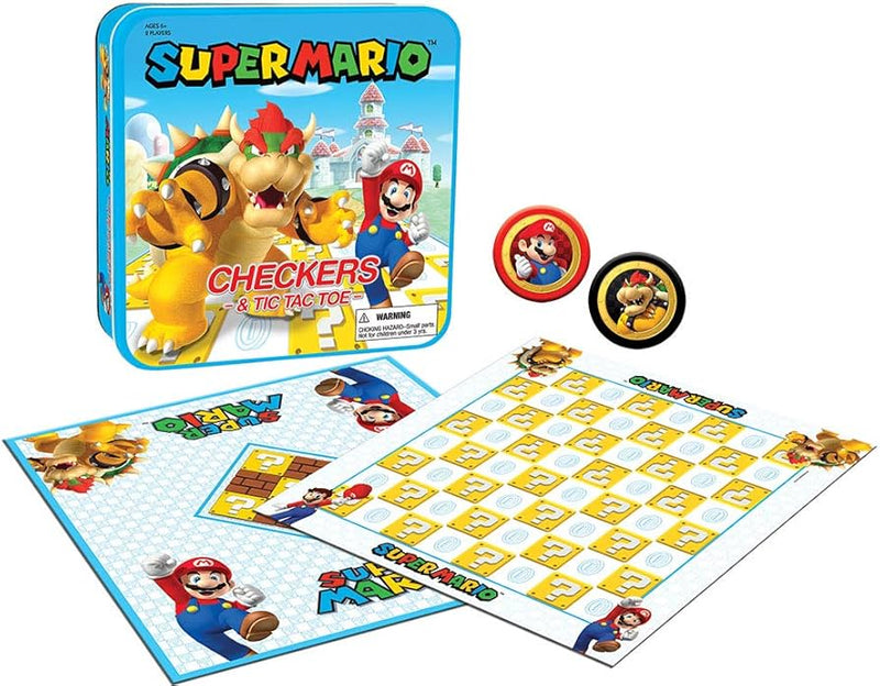 Super Mario Checkers And Tic Tac Toe