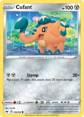 Cufant (136/202) [Sword & Shield: Base Set] Reverse Holofoil