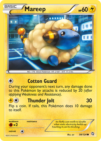 Mareep (38/124) [Black & White: Dragons Exalted] Reverse Holofoil