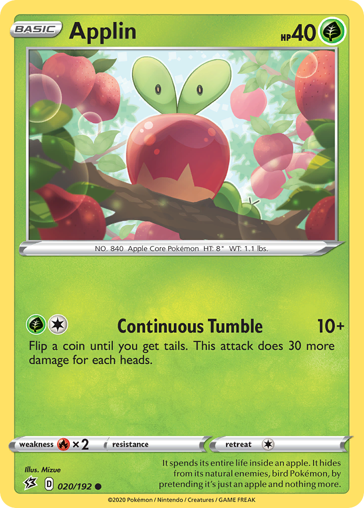 Applin (020/192) [Sword & Shield: Rebel Clash] Reverse Holofoil