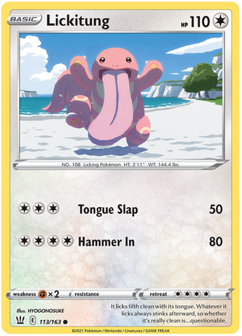 Lickitung (113/163) [Sword & Shield: Battle Styles] Reverse Holofoil