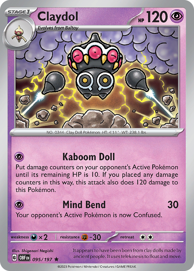 Claydol (095/197) [Scarlet & Violet: Obsidian Flames] Reverse Holofoil