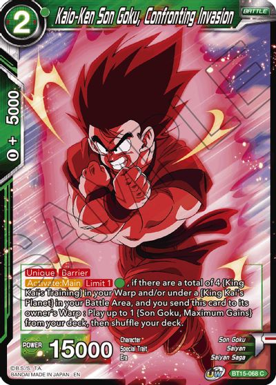Kaio-Ken Son Goku, Confronting Invasion (BT15-068) [Saiyan Showdown] Parallel Foil