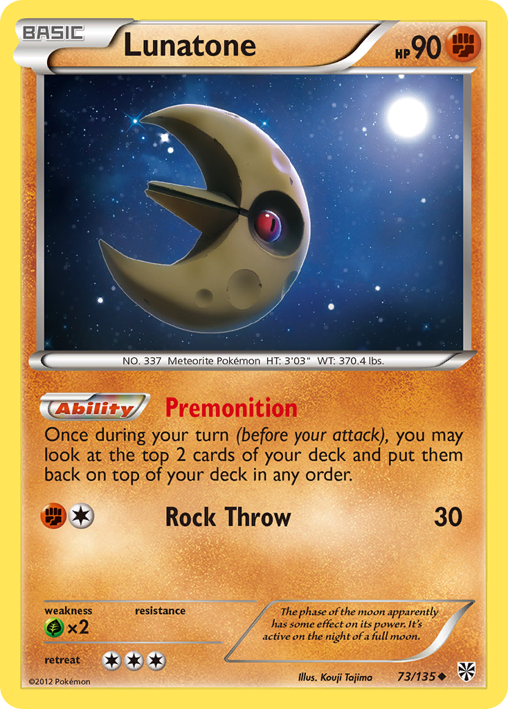Lunatone (73/135) [Black & White: Plasma Storm] Reverse Holofoil