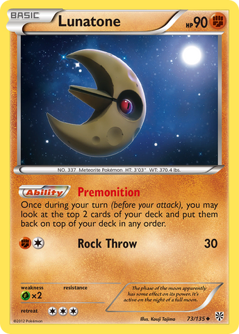 Lunatone (73/135) [Black & White: Plasma Storm] Reverse Holofoil