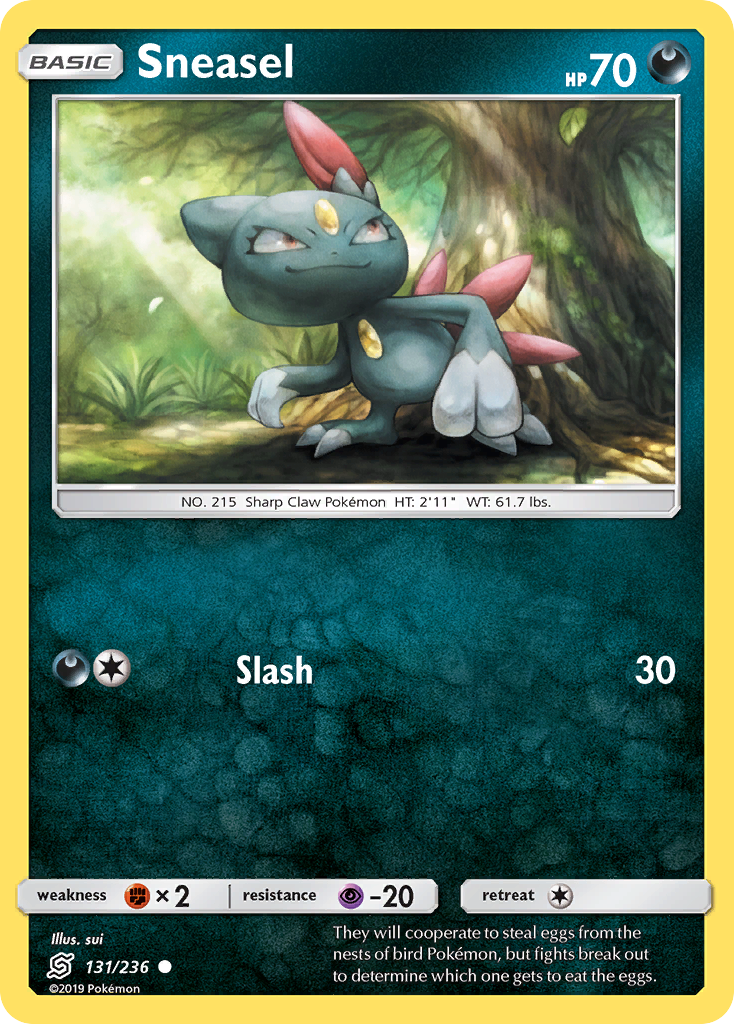 Sneasel (131/236) [Sun & Moon: Unified Minds] Reverse Holofoil
