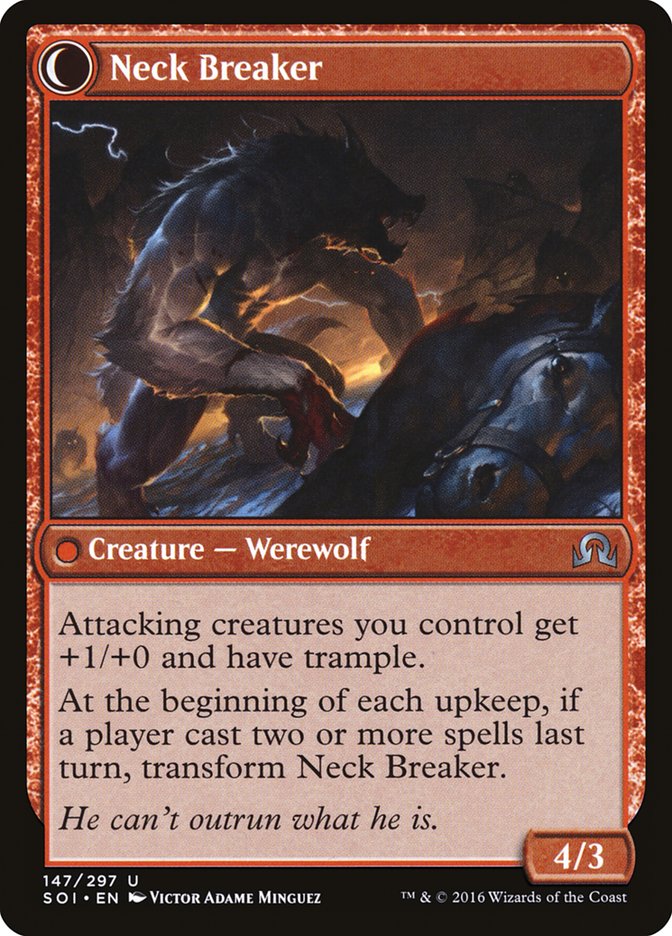 Breakneck Rider // Neck Breaker [Shadows over Innistrad] Foil