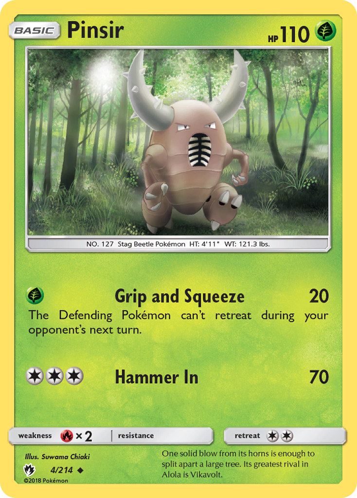 Pinsir (4/214) [Sun & Moon: Lost Thunder] Reverse Holofoil