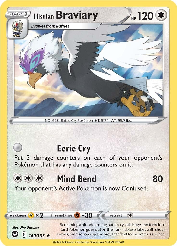 Hisuian Braviary (149/195) [Sword & Shield: Silver Tempest] Reverse Holofoil