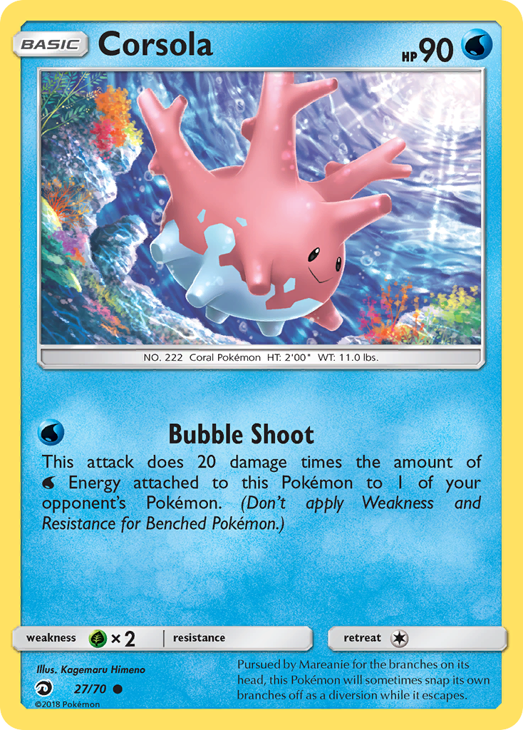 Corsola (27/70) [Sun & Moon: Dragon Majesty] Reverse Holofoil