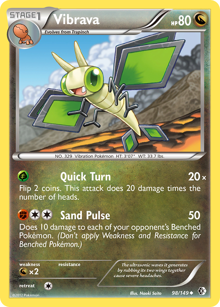 Vibrava (98/149) [Black & White: Boundaries Crossed] Reverse Holofoil
