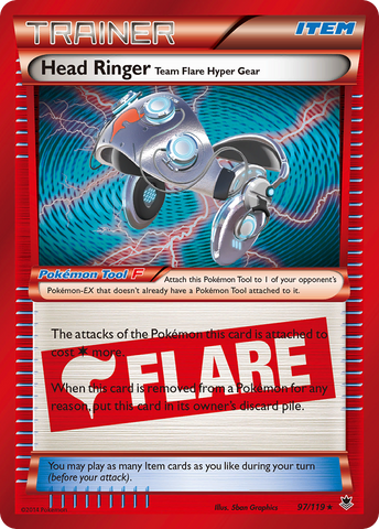Head Ringer Team Flare Hyper Gear (97/119) [XY: Phantom Forces] Reverse Holofoil