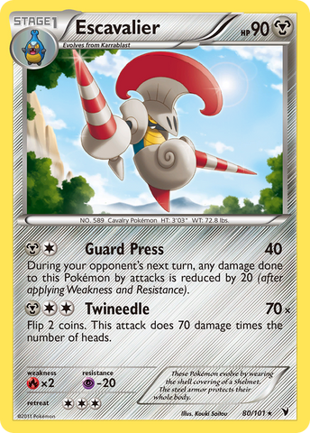Escavalier (80/101) [Black & White: Noble Victories] Reverse Holofoil