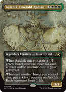 Aatchik, Emerald Radian (Borderless) [Aetherdrift] Foil