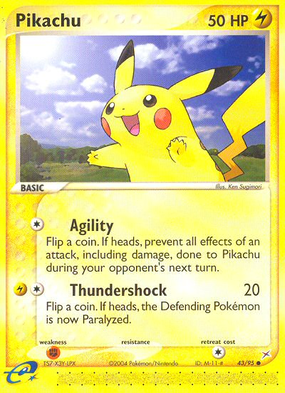 Pikachu (43/95) [EX: Team Magma vs Team Aqua] Reverse Holofoil
