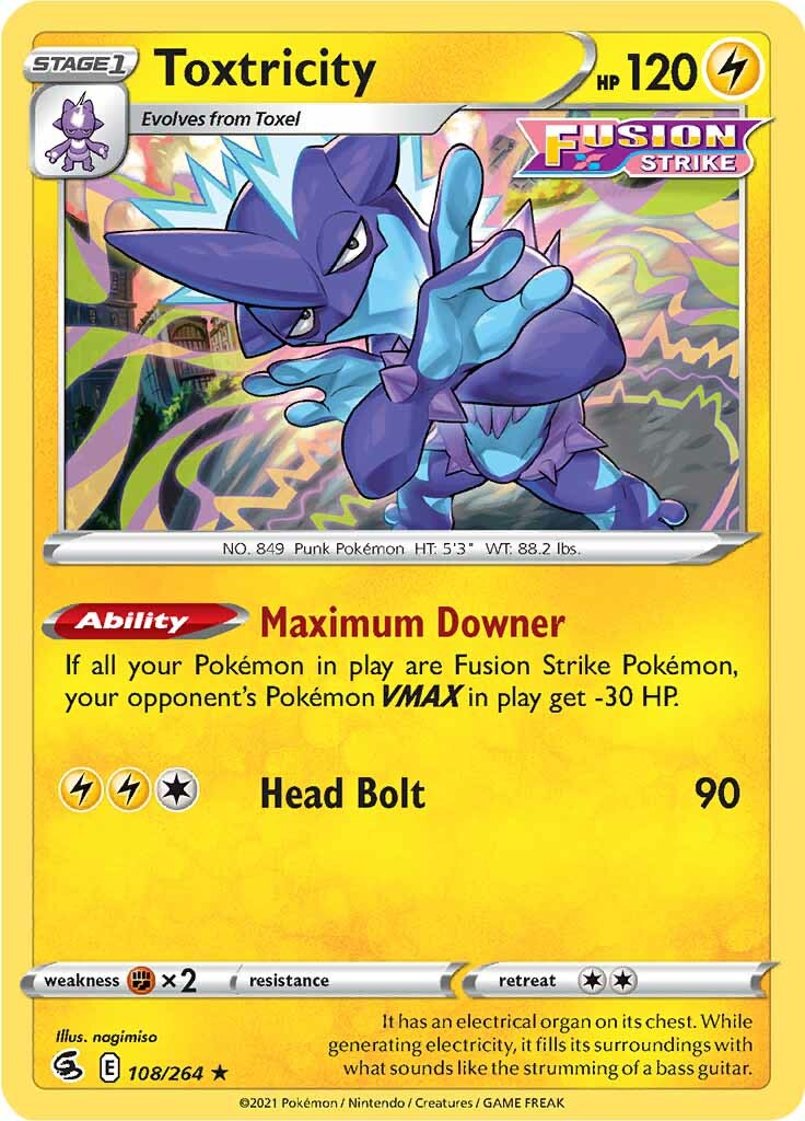 Toxtricity (108/264) [Sword & Shield: Fusion Strike] Reverse Holofoil