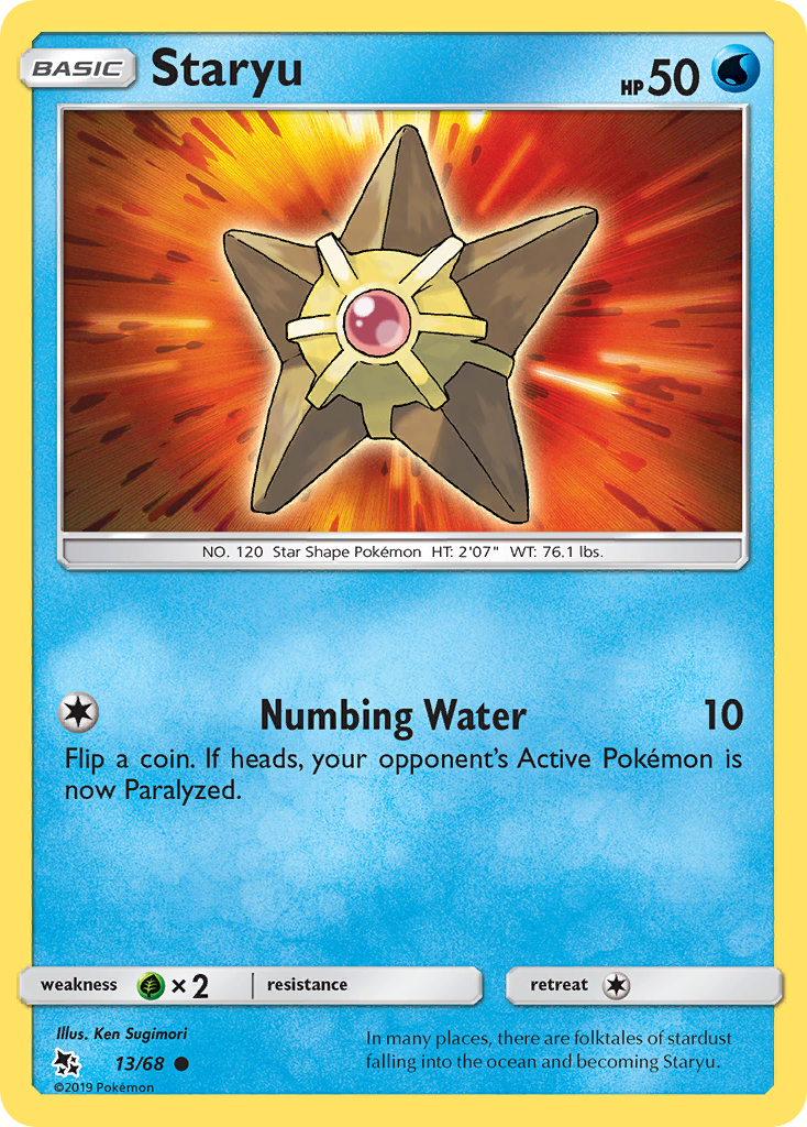 Staryu (13/68) [Sun & Moon: Hidden Fates] Reverse Holofoil