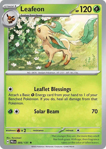Leafeon (005/131) [Scarlet & Violet: Prismatic Evolutions] Reverse Holofoil