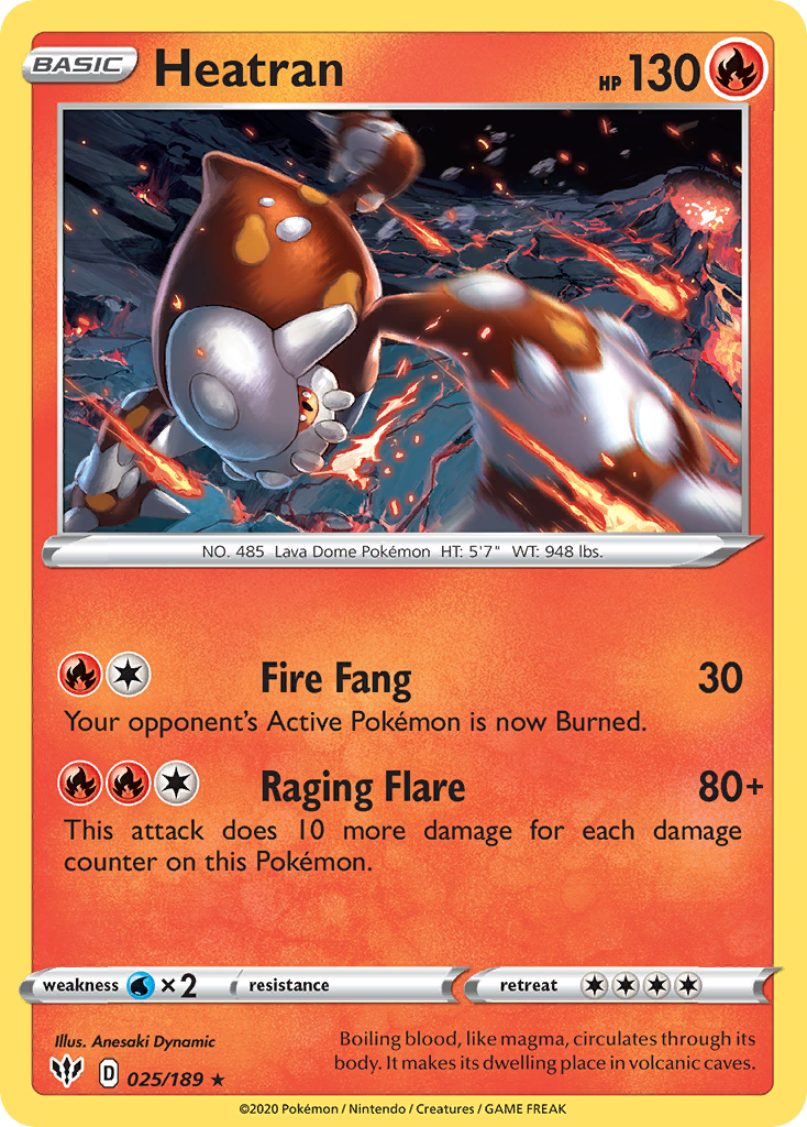 Heatran (025/189) [Sword & Shield: Darkness Ablaze] Reverse Holofoil