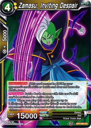 Zamasu, Inviting Despair (BT7-092) [Assault of the Saiyans] Parallel Foil