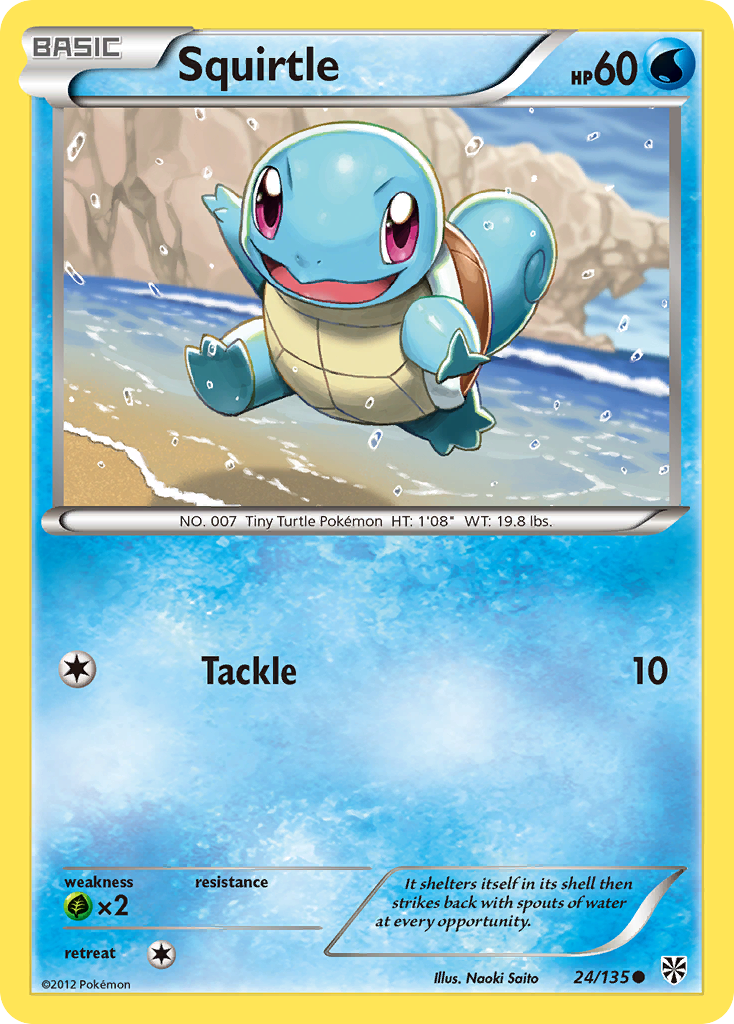 Squirtle (24/135) [Black & White: Plasma Storm] Reverse Holofoil
