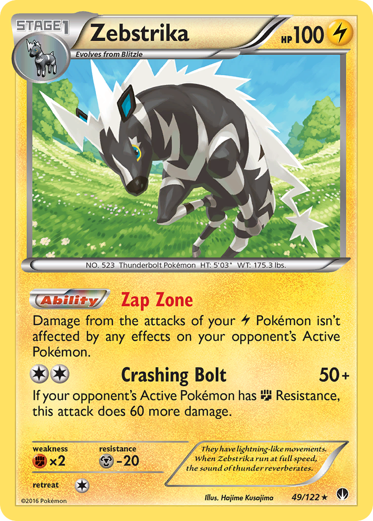 Zebstrika (49/122) [XY: BREAKpoint] Reverse Holofoil