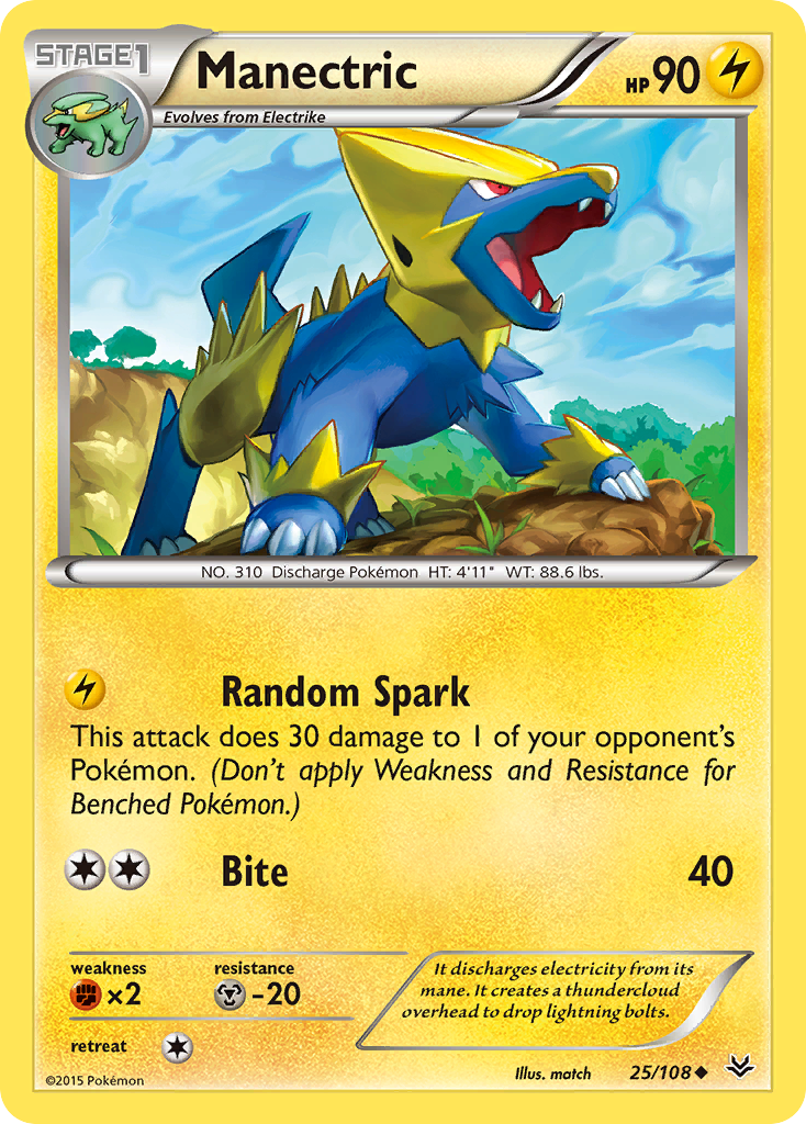 Manectric (25/108) [XY: Roaring Skies] Reverse Holofoil