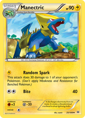 Manectric (25/108) [XY: Roaring Skies] Reverse Holofoil