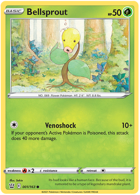 Bellsprout (001/163) [Sword & Shield: Battle Styles] Reverse Holofoil