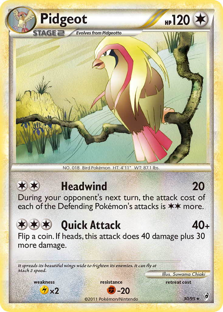 Pidgeot (30/95) [HeartGold & SoulSilver: Call of Legends] Reverse Holofoil